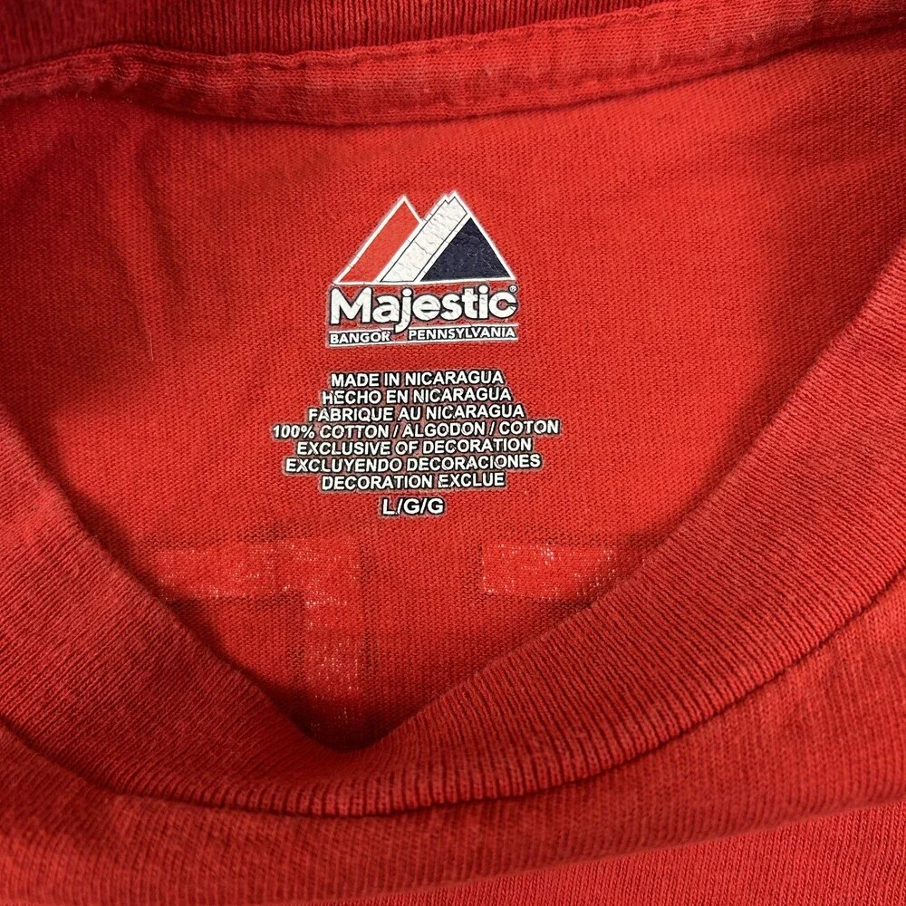 Majestic St. Louis Cardinals Shirt Mens Large Red Freese 23 Baseball MLB Tee